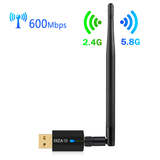 Wireless USB WiFi Adapter AC 600Mbps Dual Band 2.4G/150Mbps+5.8G/433Mbps WiFi Dongle with Upgraded 5