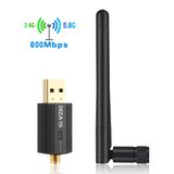 DIZA100 Wireless USB Wifi Adapter AC 600Mbps Dual Band (2.4G/150Mbps+5G/433Mbps) Wifi Dongle Adaptor