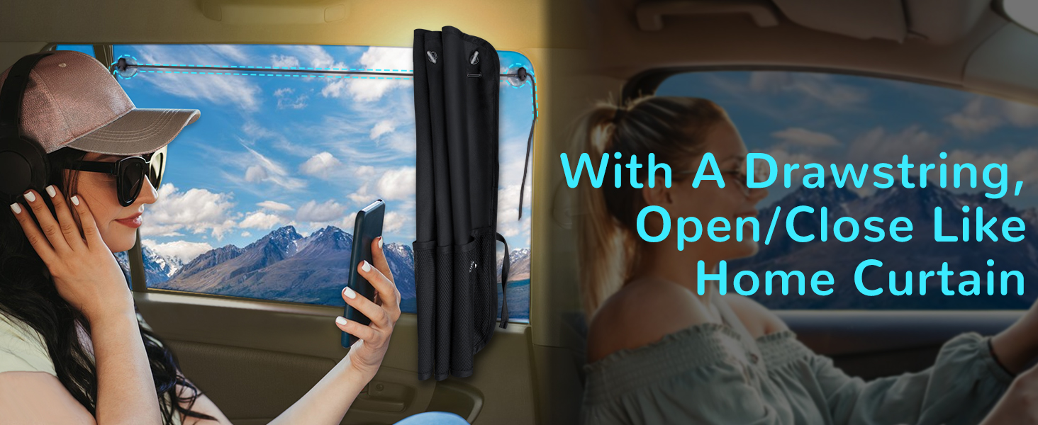 blackout car window curtain